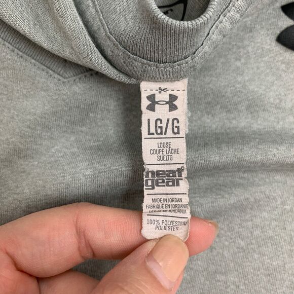 Under Armour T Shirt Womens L Large Gray Tech V Neck Tee Athletic Short Sleeve - Picture 8 of 11